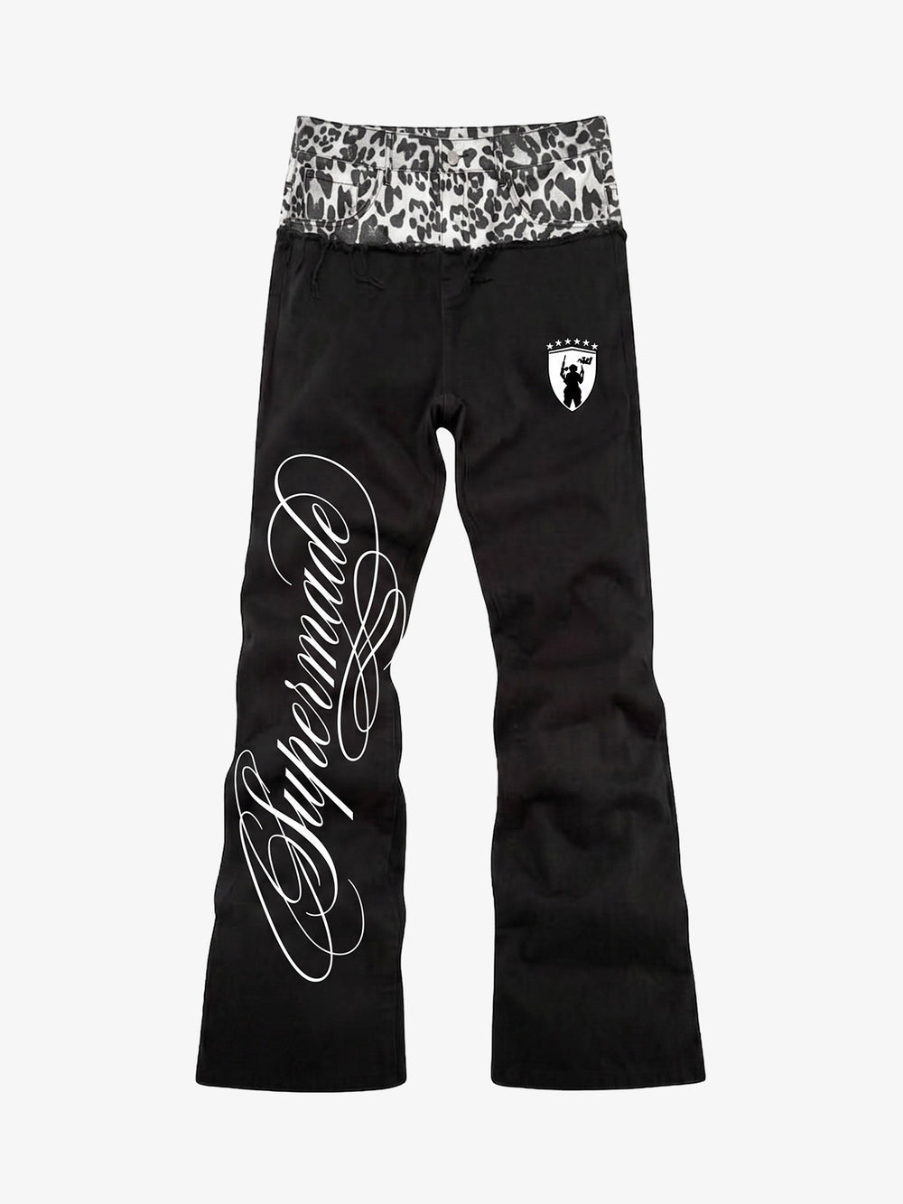 Leopard Patchwork Trousers
