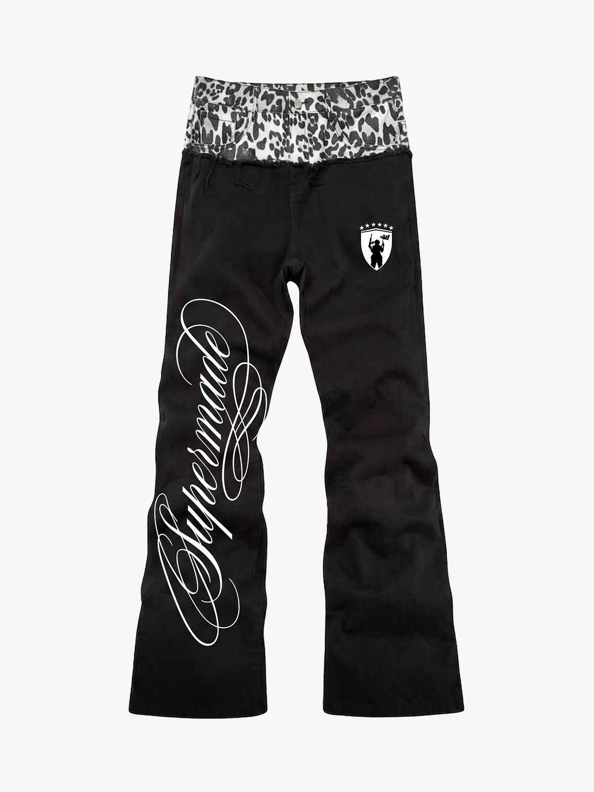 Leopard Patchwork Trousers