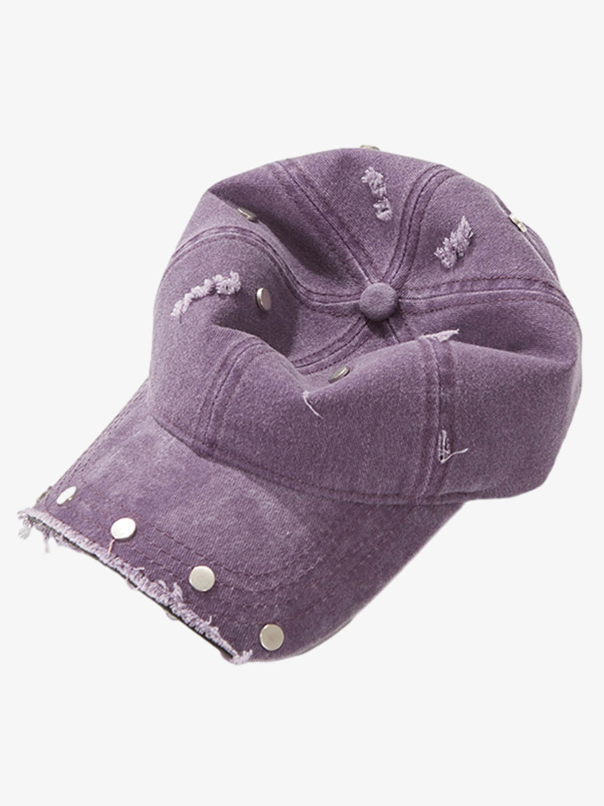 Distressed Rivet Detail Cap