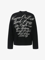 Street Letter Print Waffle Long-Sleeve Tee