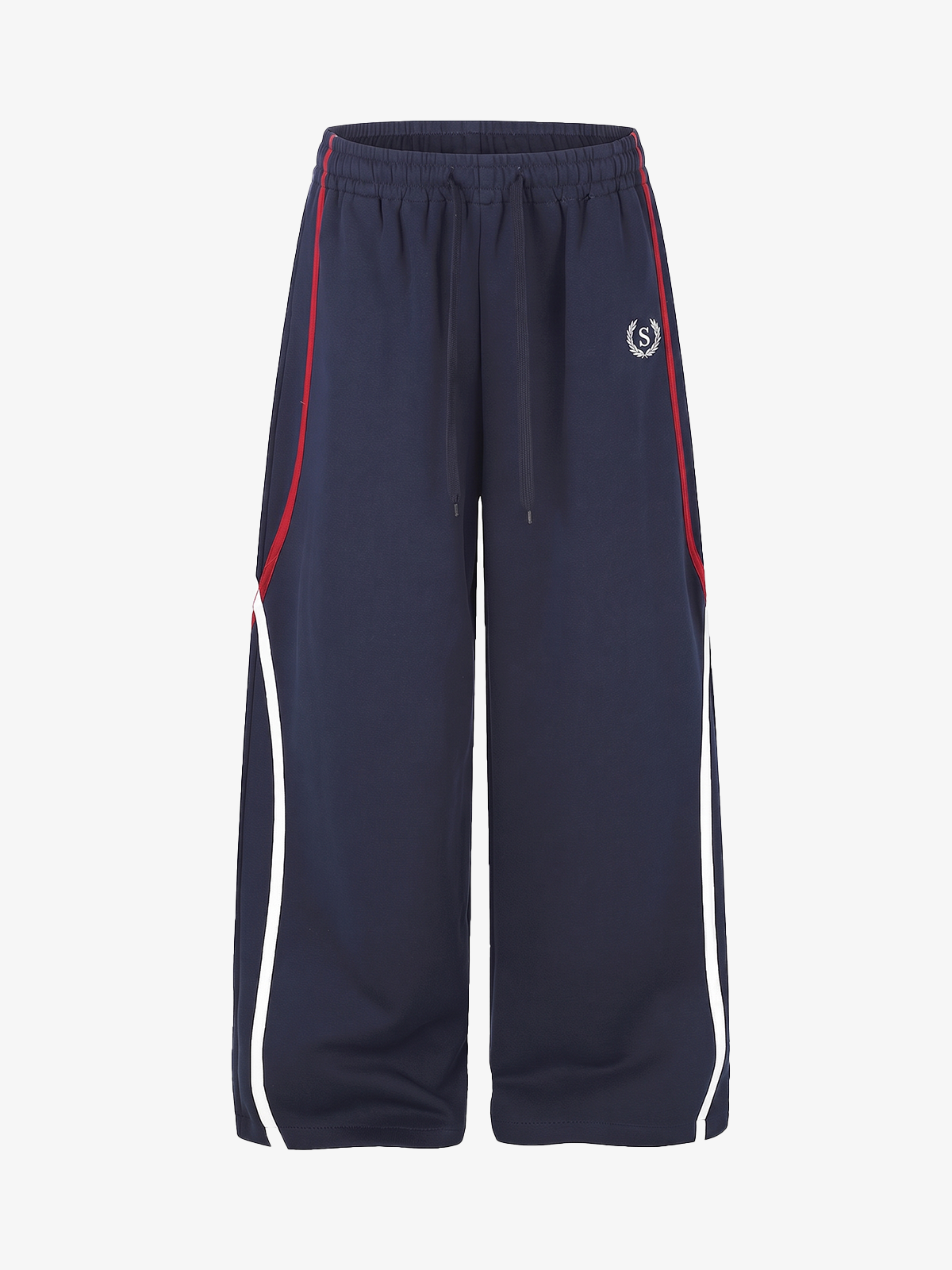 Color Block Striped Embroidered Sweatpants