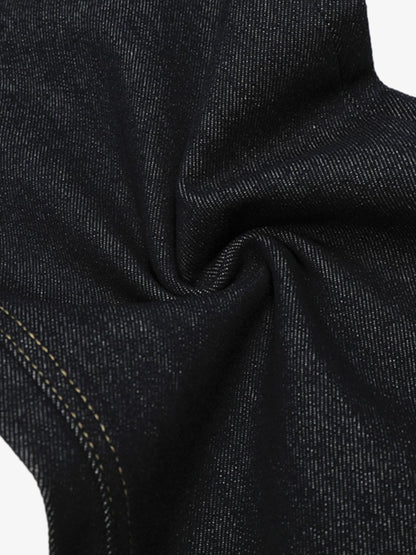 Stylish Wide-Leg Denim Trousers with Unique Cuff Design for Modern Fashionistas 