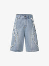 Thesupermade High Street Washed Distressed Denim Shorts - 2100 