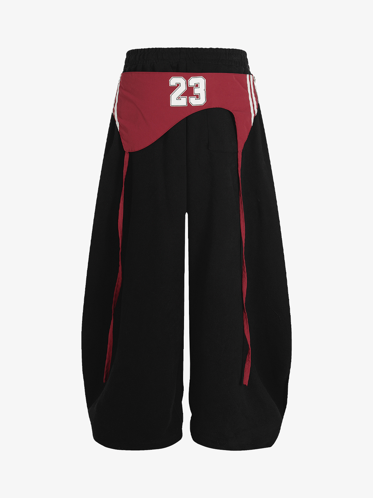 Foldover Striped Baggy Sweatpants