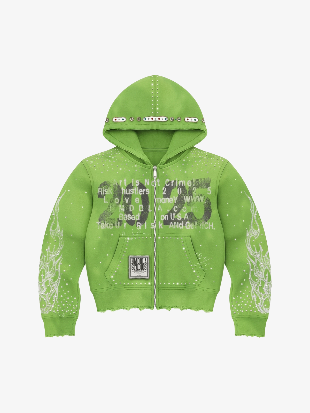 Graphic Streetwear Zip-Up Jacket