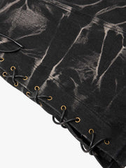 Button Fly Whiskering Bootcut Jeans