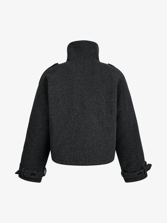 Stylish Zip-Up Jacket with Sleek Button Detail 