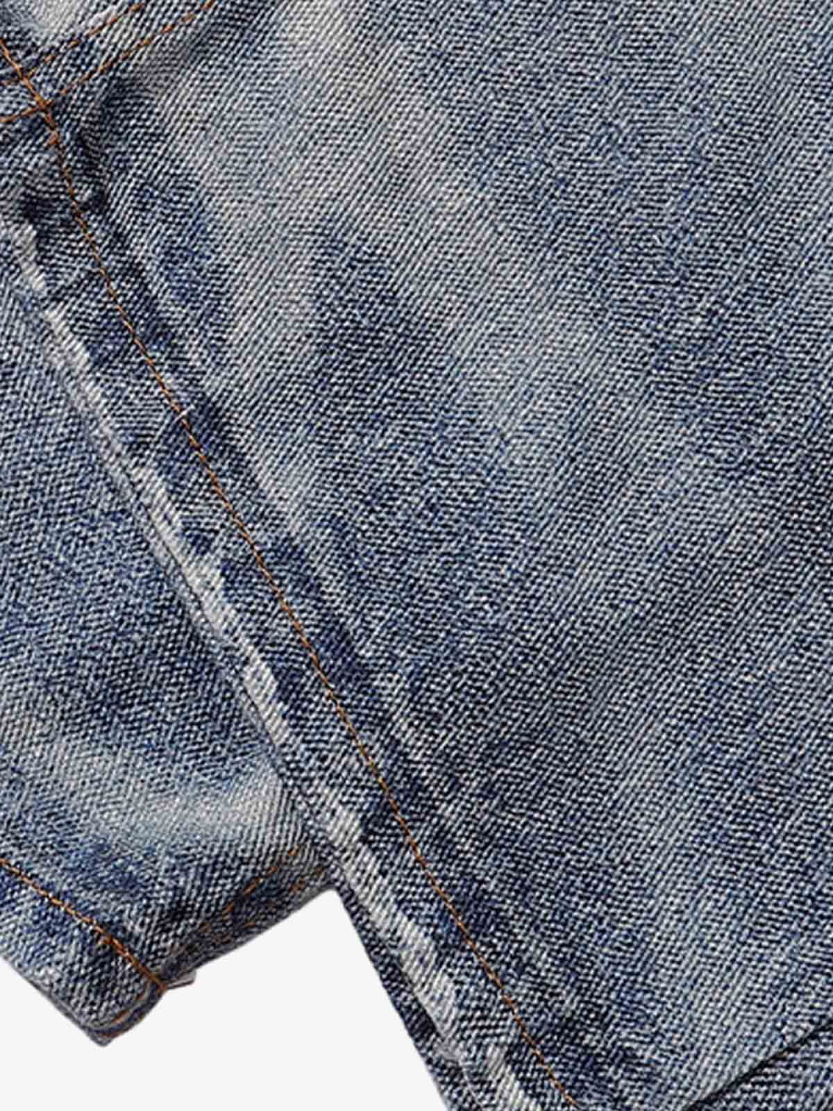 Street Chain Pendant Deconstructed Jeans 