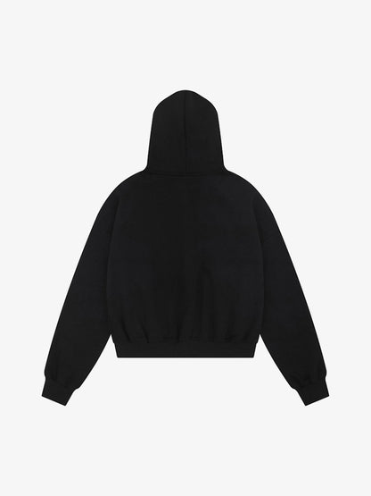 Stylish Hooded Zip-Up Jacket with Sparkling Letter Design for Men and Women 