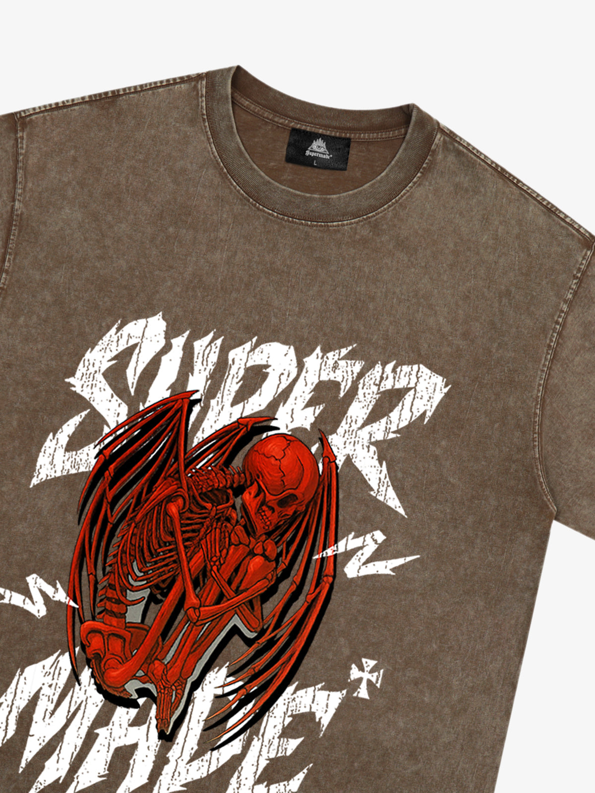 Street Angel and Devil Hatching Pattern T-shirt 