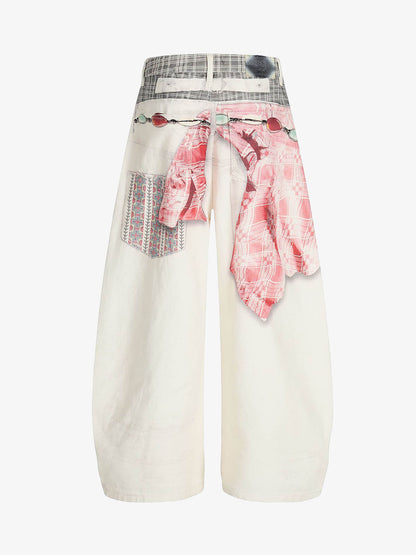 Stylish Wide-Leg Trousers with Unique Belted Design for Women 