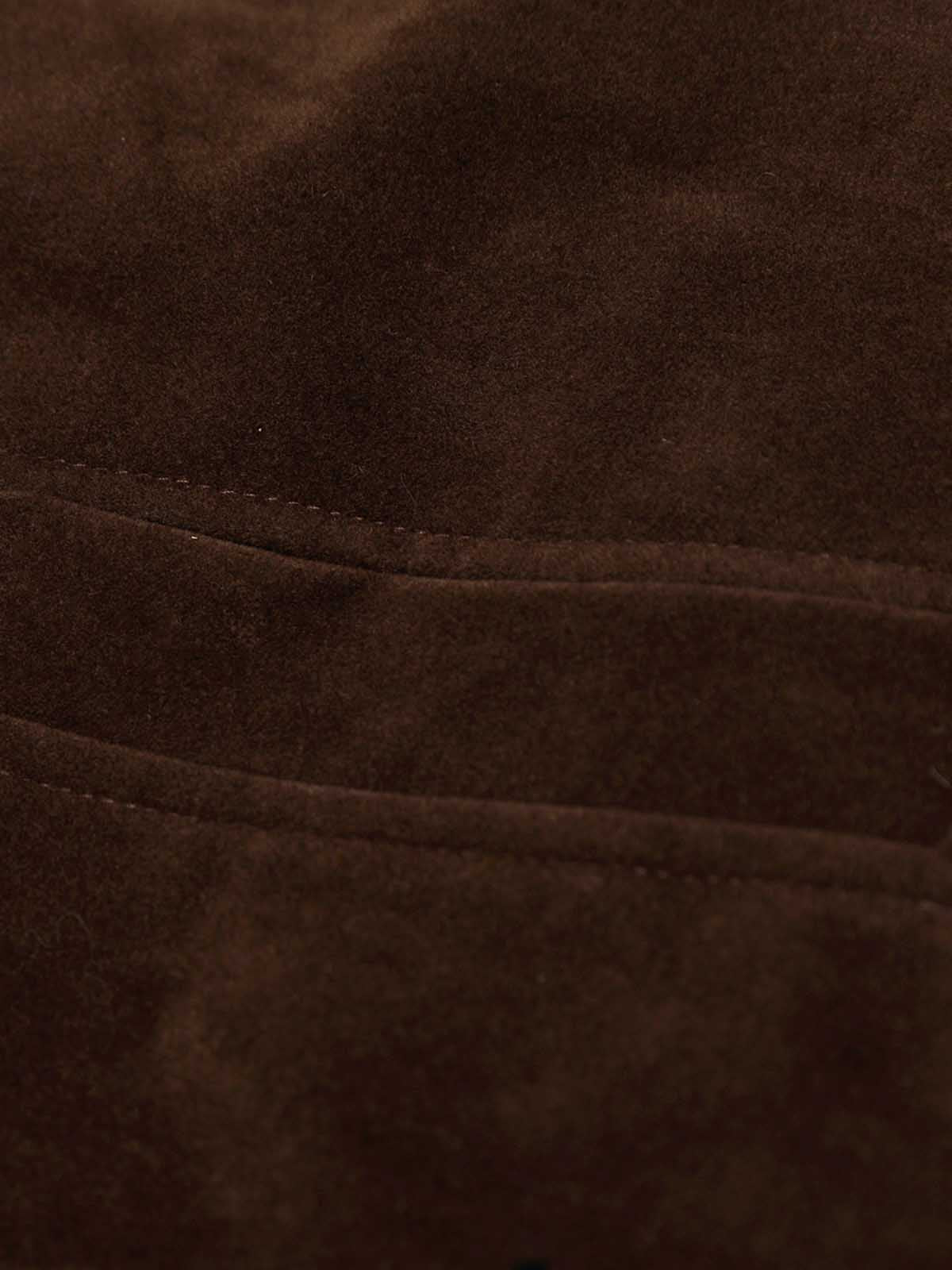 Retro Lambswool Stand Collar Asymmetrical Suede Padded Jacket 