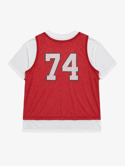 Layered Paneled Basketball Jersey