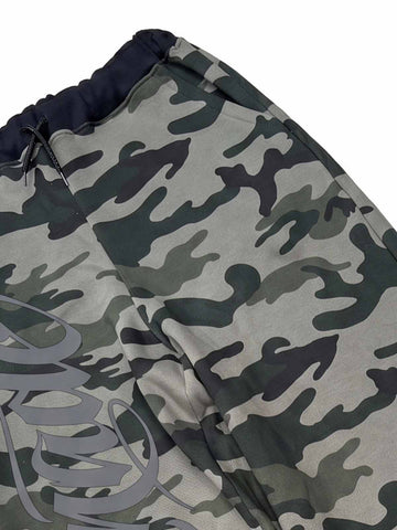 Fur Hood Cardigan Camouflage Set