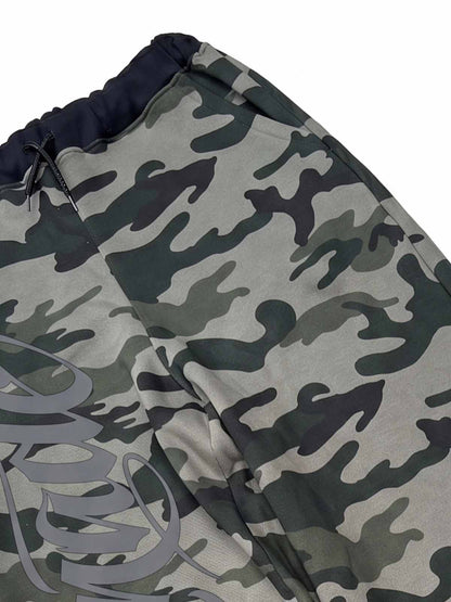 Fur Hood Cardigan Camouflage Set