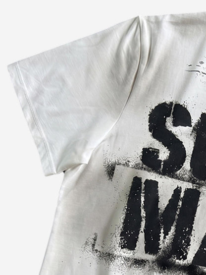 Vintage Washed Logo Print T-Shirt