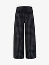 Pleated Plaid Drawstring Pants