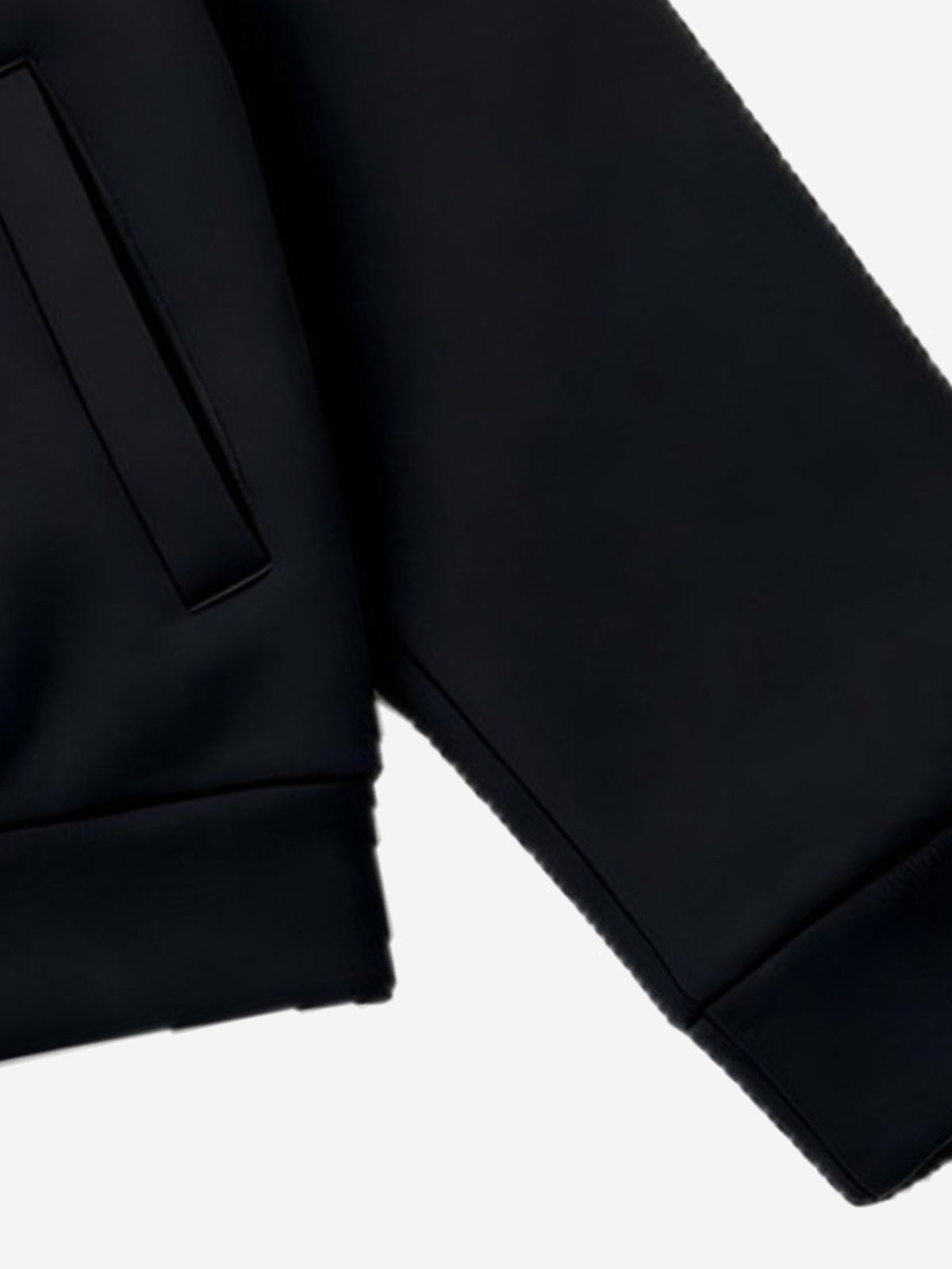 Kapuzenpullover mit Skorpionstickerei, Streifenfutter und Knopfleiste