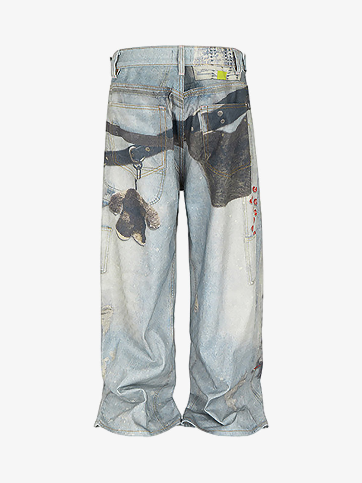 Multi-Keychain Heart Digital Printed Jeans 