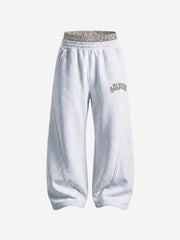 Varsity Graphic Hoodie & Wide-Leg Sweatpants Set