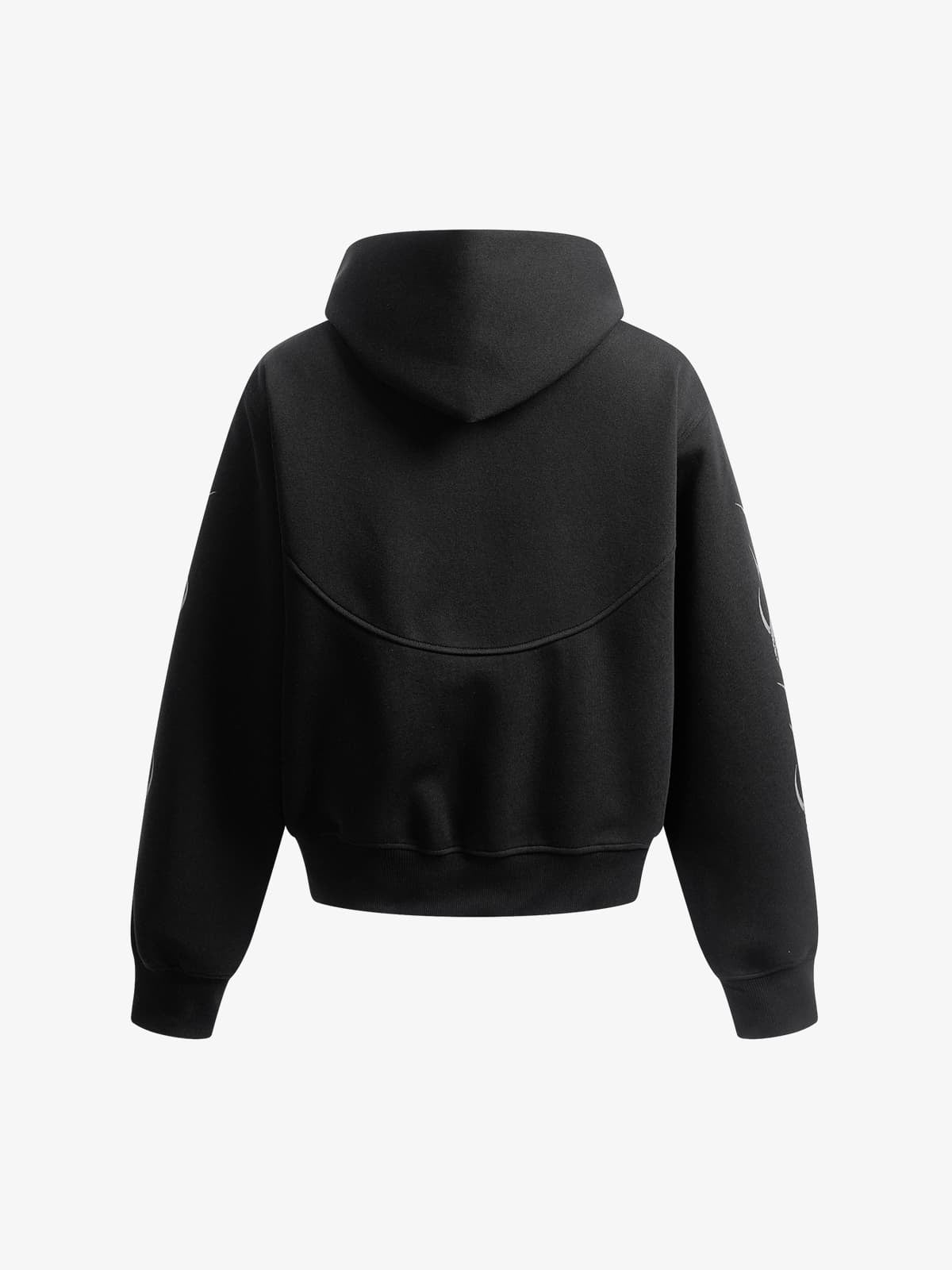 Stylish Hooded Zip-Up Sweatshirt with Unique Sleeve Design 