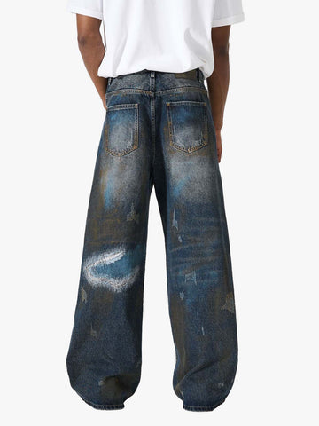 Vintage Washed Distressed Jeans 