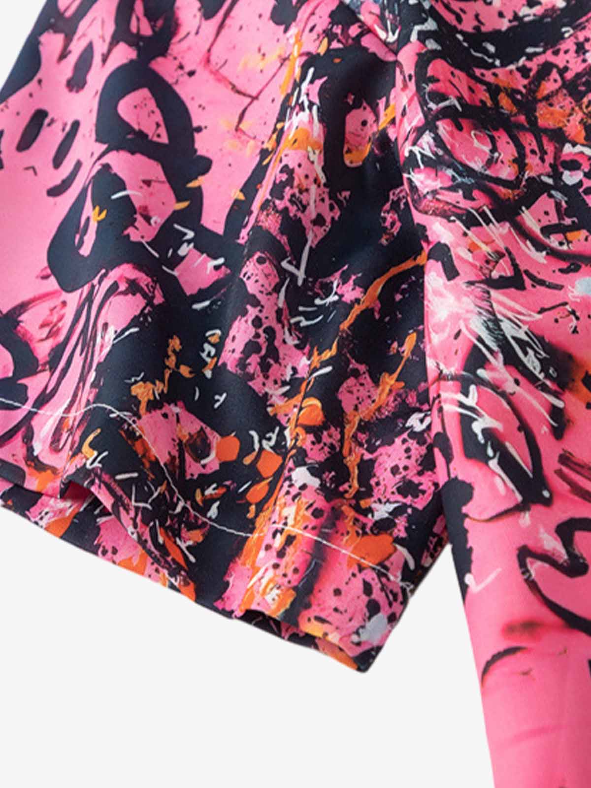 Thesupermade Graffiti Print Short-sleeved Shirt 