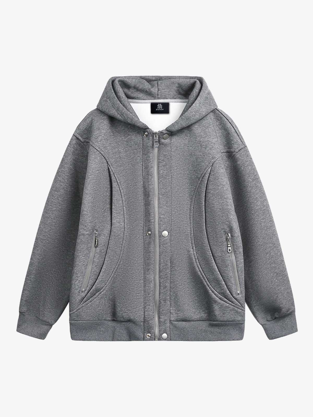 Deconstructed Loose-leaf Hooded Sweatshirt 