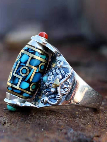 Vintage Totem Stone Ring 