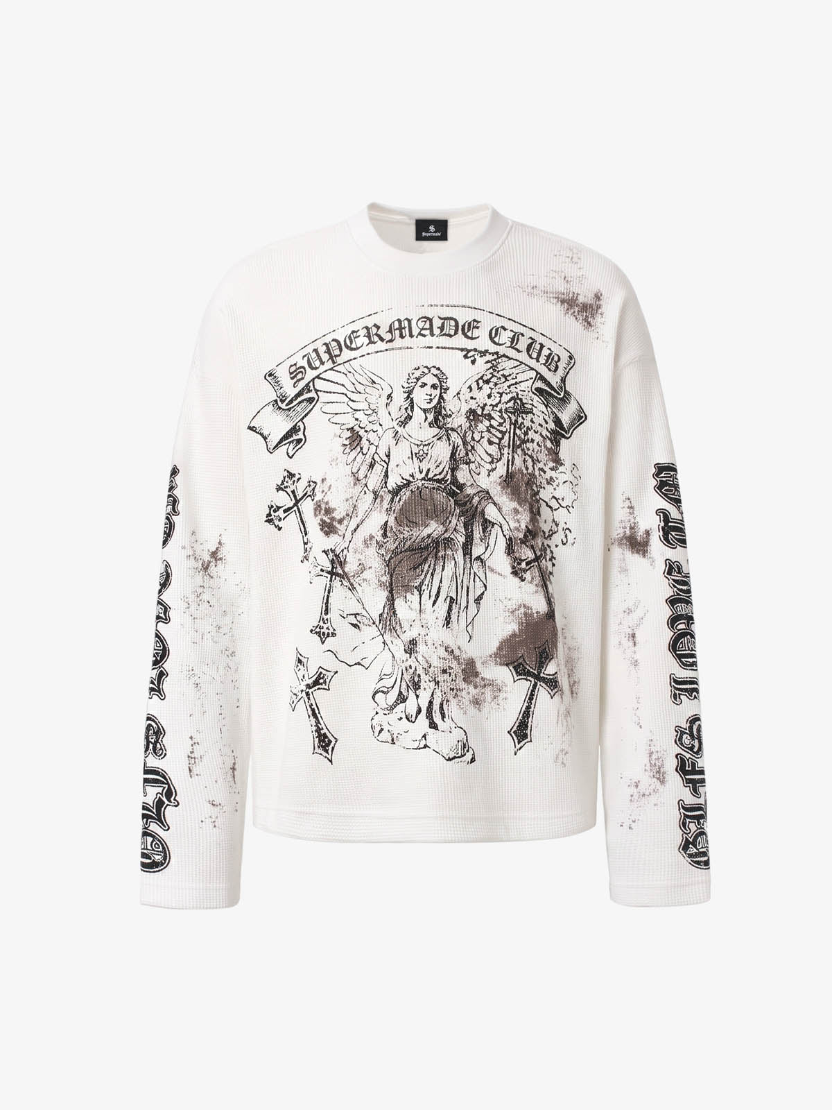 Dark Gothic Letter Print Long-Sleeve T-Shirt