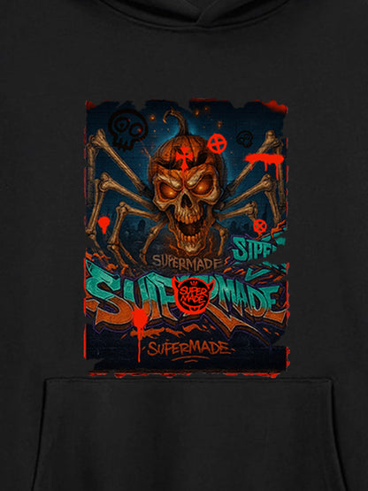 Bloody Dark Skull Spider Hoodie 