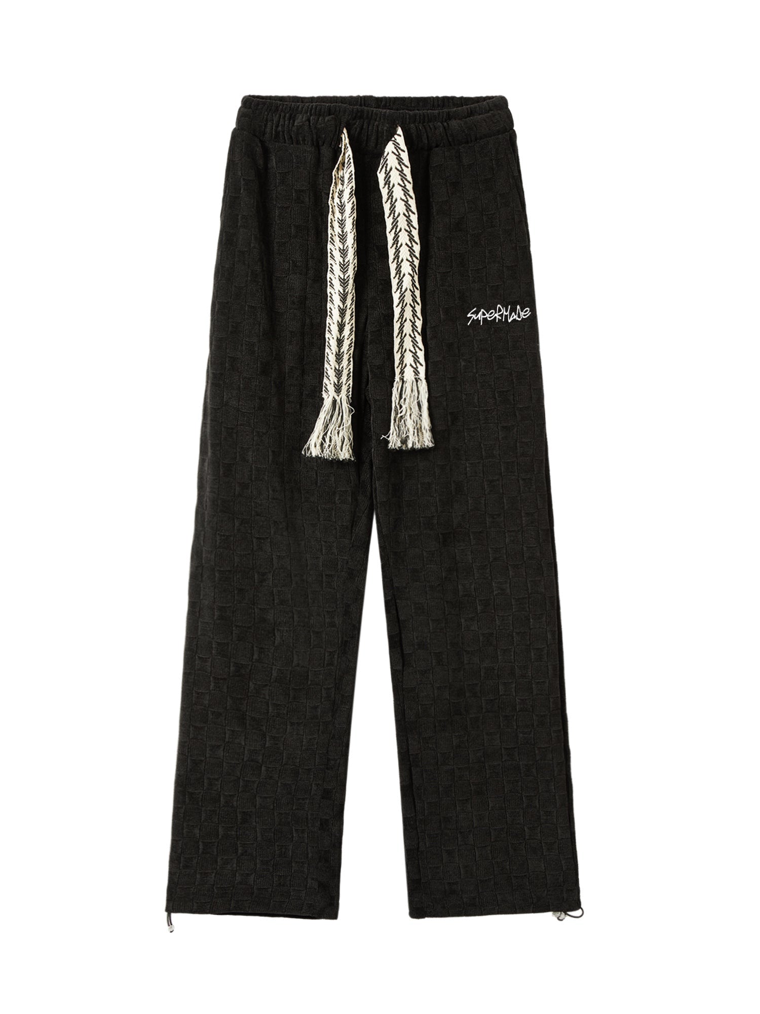 High Waisted Straight Cotton Sweatpants Thesupermade