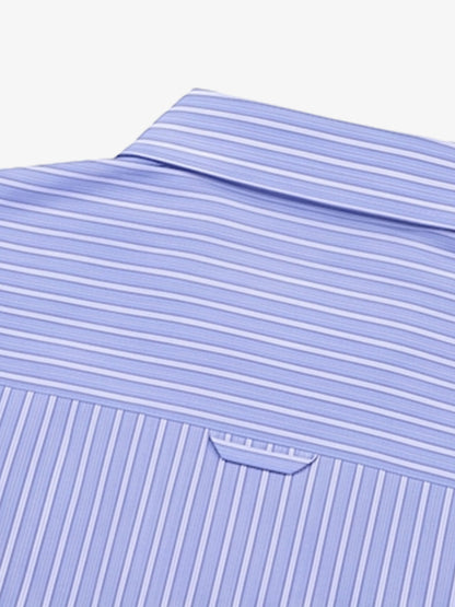 Racing Script Flame Graphic Striped Shirt