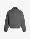 Cotton Blend Zip-Up Sweatshirt Jacket for Men - Casual Sporty Fit with Ribbed Cuffs and Hem 
