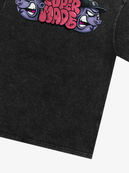 Supermade Graffiti Head Stylish Graphic T-Shirt 