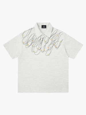 Stellar Embroidery Jersey Polo Shirt 