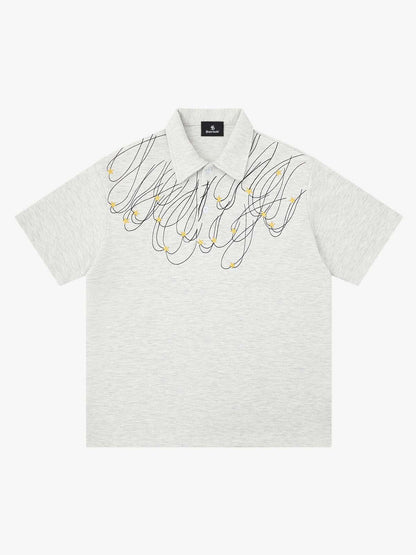 Stellar Embroidery Jersey Polo Shirt 