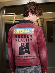 Distressed Washed Work Jacket
