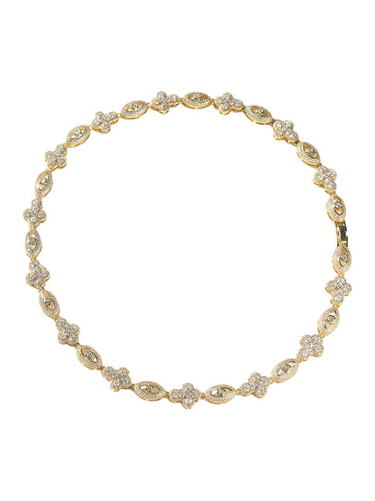 Copper Zircon Evil Eye Necklace 