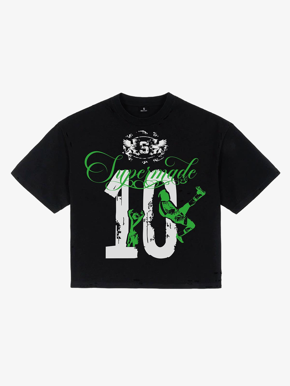 Short Distressed Letter 10 T-shirt 