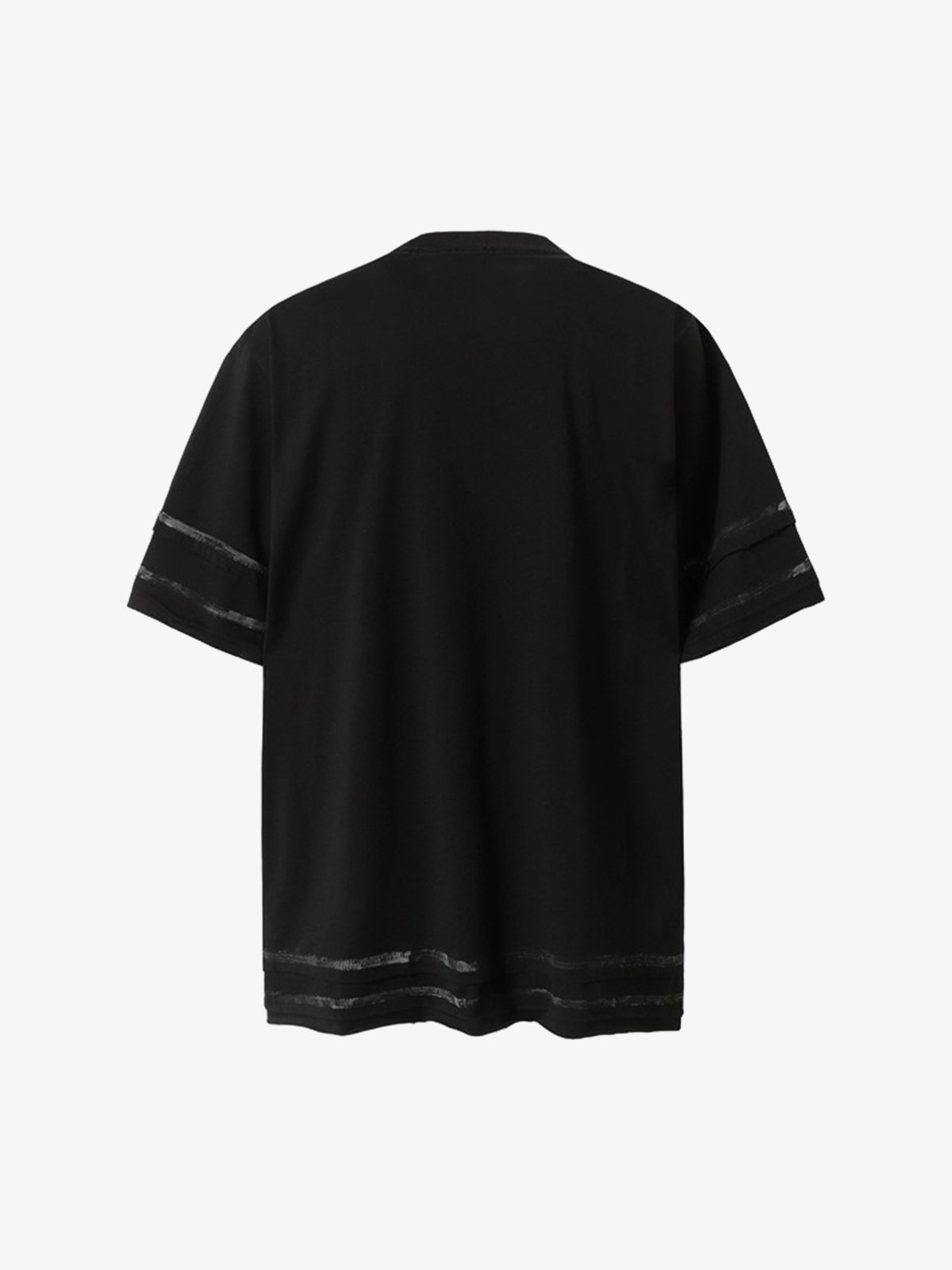 Graffiti Raw Edge Patchwork T-shirt 