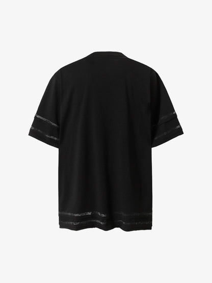 Graffiti Raw Edge Patchwork T-shirt 