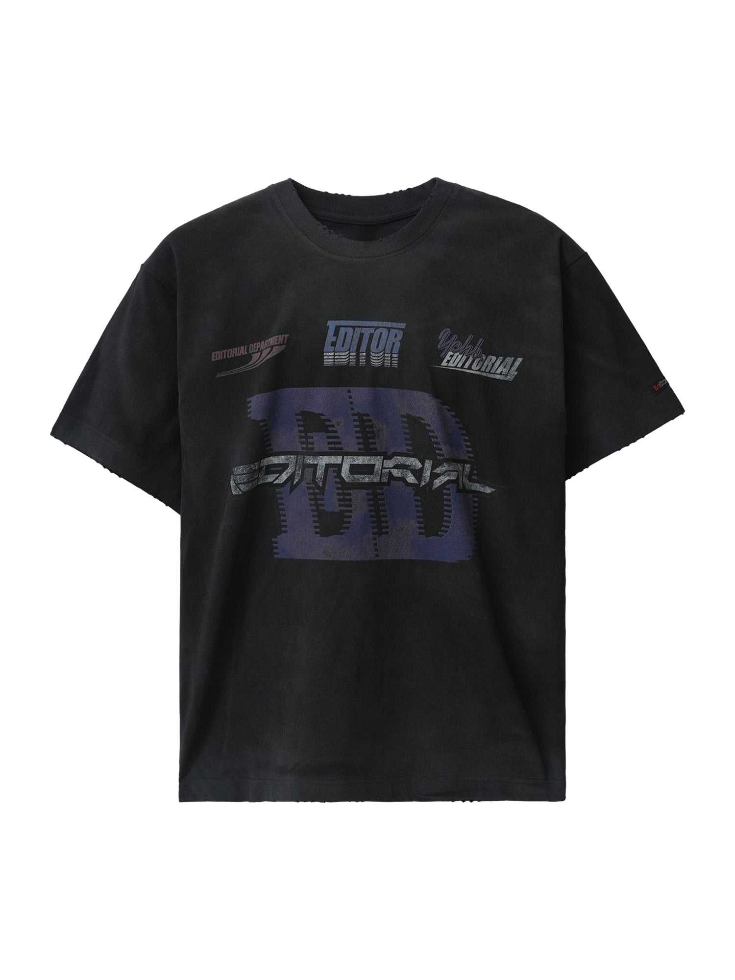 Thesupermade Dirty Wash Heavy Print Street Rap T-Shirt - 2392 