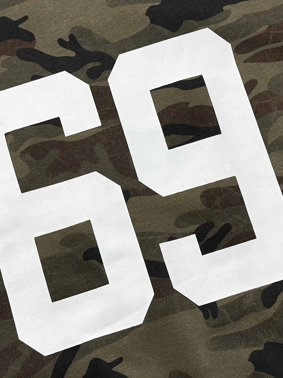 Camouflage Print Boxy Zip-Up Hoodie
