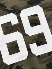 Camouflage Print Boxy Zip-Up Hoodie