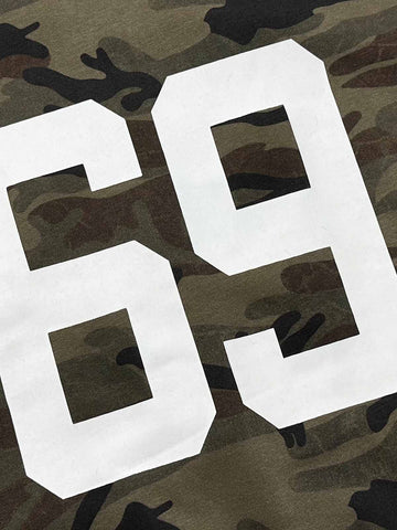 Camouflage Print Boxy Zip-Up Hoodie