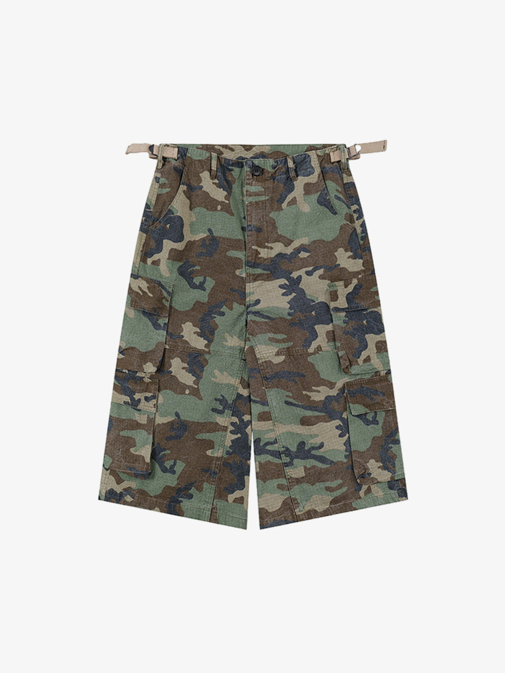 Ripstop-Cargoshorts mit Camouflage-Muster