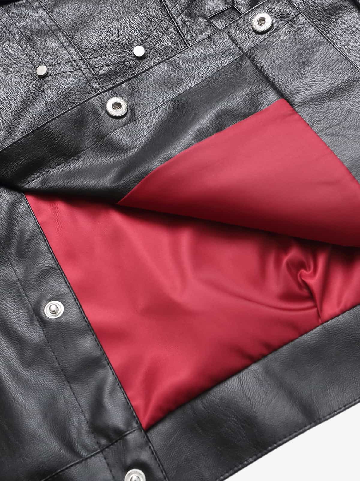 Snakeskin Patchwork Cropped Workwear Jacket