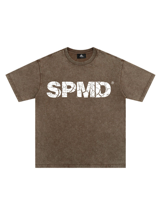 Original Vintage Cracked Letter Graphic T-Shirt 