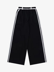Music Note Graphic Wide-Leg Sweatpants